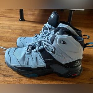 Salomon X Ultra 4 Mid GoreTex Women's Sz 7.5 WaterProof Gray Hiking Boots